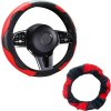 Univerzální protiskluzový potah na volant s průměrem 37 38 cm, černočervený (1)