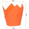 50ks tulipánové košíčky, oranžové papírové pečicí formičky (4)