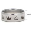 Korunový prsten Kingdom Hearts, 8 mm, vel. 10, stříbrný (3)