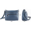 Dámská taška přes rameno, středně velká kabelka, tmavě modrá, PU kůže, Crossbody (3)