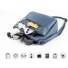 Dámská taška přes rameno, středně velká kabelka, tmavě modrá, PU kůže, Crossbody (5)