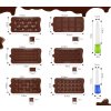 6ks silikonová 3D čokoládová forma s 2 pipetou, nepřilnavým povrchem (4)