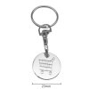 Žeton do nákupního košíku, přívěsek na klíče, stříbrný (1)