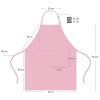 4ks kuchařské zástěry se 2 kapsami, růžová (2)