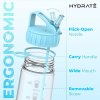 HYDRATE Láhev na pití 900ml s časovými značkami, bez BPA, Tritan, modrá (9)