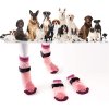 3 páry protiskluzových ponožek pro psy, růžové, velikost L (4)