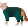 Kočičí oblečení pro kočky, koťata, ideální pro Sphynx bez srsti, 2XL, zelený (1)