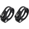 2ks objímka sedlovky jízdního kola, 31,8 mm, hliník, černá (2)