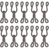 12 sad šicích háčků a oček, tmavě šedá, délka 37 mm (5)
