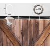 Sprchový závěs 152 x 183 cm s háčky, rustikální design starého dřeva (2)