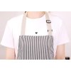 Grilovací zástěra s kapsou, pratelná číšnická zástěra, dámská, hnědá (4)