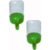 ANIMALPLAST 2ks dávkovač vody a krmiva pro ptáky 300ml, zelený (4)