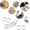 25ks kruhových karabin, stříbrné, zinková slitina, 5 velikostí (4)