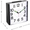 Analogový budík pro seniory s nočním světlem na baterie, 10 cm velký ciferník (32182)