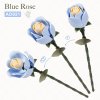 Květinové 3D puzzle, stavebnice umělé květiny, modrá růže (2)