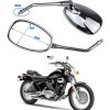 2ks zpětné zrcátko pro motocykl, M10, chrom, 360° otočné (6)