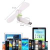 5ks mini ventilátor 2v1 pro telefony Android, přenosný chladič (2)