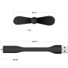 Mini USB C ventilátor pro PC, powerbanku, telefon, 90 mm, flexibilní, černý (5)