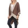 Sakkas Pončo, pletený kabátek, rauna, Border Brown (3)