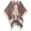 Sakkas Pončo, pletený kabátek, rauna, Border Brown (5)