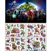 12 listů dětských dočasných tetování hrdinové Avengers (4)