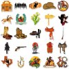 50ks samolepek, vinylové nálepky Western kovboj (4)