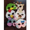 12ks plstěných zvířecích masek pro děti farma zvířat (18x18 cm) (3)