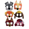 12ks plstěných zvířecích masek pro děti psí masky (18x18 cm) (5)