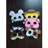 12ks plstěných zvířecích masek pro děti domácí zvířata (18x18 cm) (2)