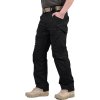 Pánské lehké outdoorové kalhoty s 9 kapsami, L, černé, cargo (1)