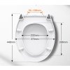 Pipishell Univerzální WC sedátko, Soft Close, Quick Release pro snadné čištění (5)