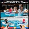 DEERC RC kajak Spider na dálkové ovládání s LED světly pro jezero, rybník, 2,4 GHz, aktivace ve vodě, pro chlapce a dívky ve věku 6 12 let (červená) (7)