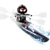 DEERC RC kajak Spider na dálkové ovládání s LED světly pro jezero, rybník, 2,4 GHz, aktivace ve vodě, pro chlapce a dívky ve věku 6 12 let (černá) (1)