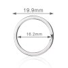 1ks kroužek 20 mm na klíče, silný, nerezový, lesklý (4)