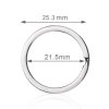 1ks kroužek 25 mm na klíče, silný, nerezový, lesklý (3)