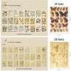 50 listů scrapbookového papíru, 17x12cm Vintage styl pro fotoalba, řemeslný papír (2)