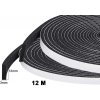 Samolepicí těsnící páska na dveře, okna, 12 x 3 mm, 12 m, zvuková izolace (2)