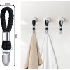 4ks klipy na ručníky, černá poutka k zavěšení (6)