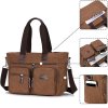 Dámská pracovní taška pro 15,6 počítačnotebook, lehké plátno, hnědá (2)