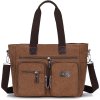 Dámská pracovní taška pro 15,6 počítačnotebook, lehké plátno, hnědá (1)