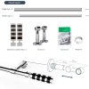Gcurtain® Sada kovové záclonové tyče 110 210 cm, standardní průměr 16 19 mm, válcové koncovky, nastavitelná (2)