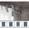 Gcurtain® Sada kovové záclonové tyče 110 210 cm, standardní průměr 16 19 mm, válcové koncovky (3), nastavitelná