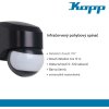 Kopp Infracontrol externí infračervený detektor pohybu, 110°, dosah 12 m, IP44, černý, 823705014 (3)