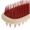 Hřeben se silikonovou rukojetí a dvojitými zuby pro masáž a čištění pokožky hlavy, délka 21 cm (5)