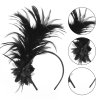 Ozdoba do vlasů s peřím, čelenka z 20. let, černá (3)