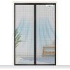 Magnetická síť proti hmyzu na dveře, 75x200 cm, černá