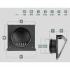 Vent Systems Větrací mřížka 160 mm s gumovým těsněním, grafitově černá (8)