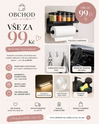 ✨ Oblíbené vychytávky do domácnosti za cenu, která potěší. Praktické produkty pro každodenní život, drobnosti do...