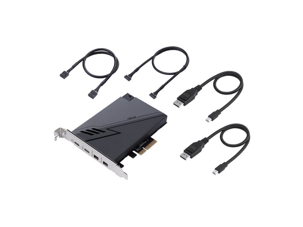370053 ASUS ThunderboltEX 3 TR expansion card, dual Thunderbolt, 3 ports (USB Type C), DP 1.4, PCie 3.0 x4