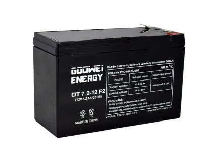 Baterie GOOWEI ENERGY OT7-12 F2, 12V, 7.0Ah, Pb, bezúdržbový